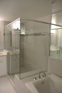 Custom shower door installation in Teaneck NJ