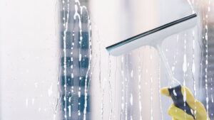 Elegant frameless shower door design in Washington NJ bathroom