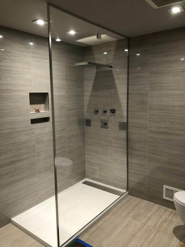 Splash Guards - AMG Shower Doors NJ - Custom Frameless Glass Shower Doors