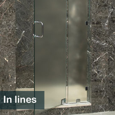 Modern glass shower door in Franklin Lakes NJ bathroom